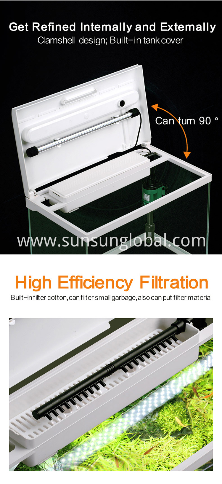 Sunsun table plastic aquarium fish breeding farming tank